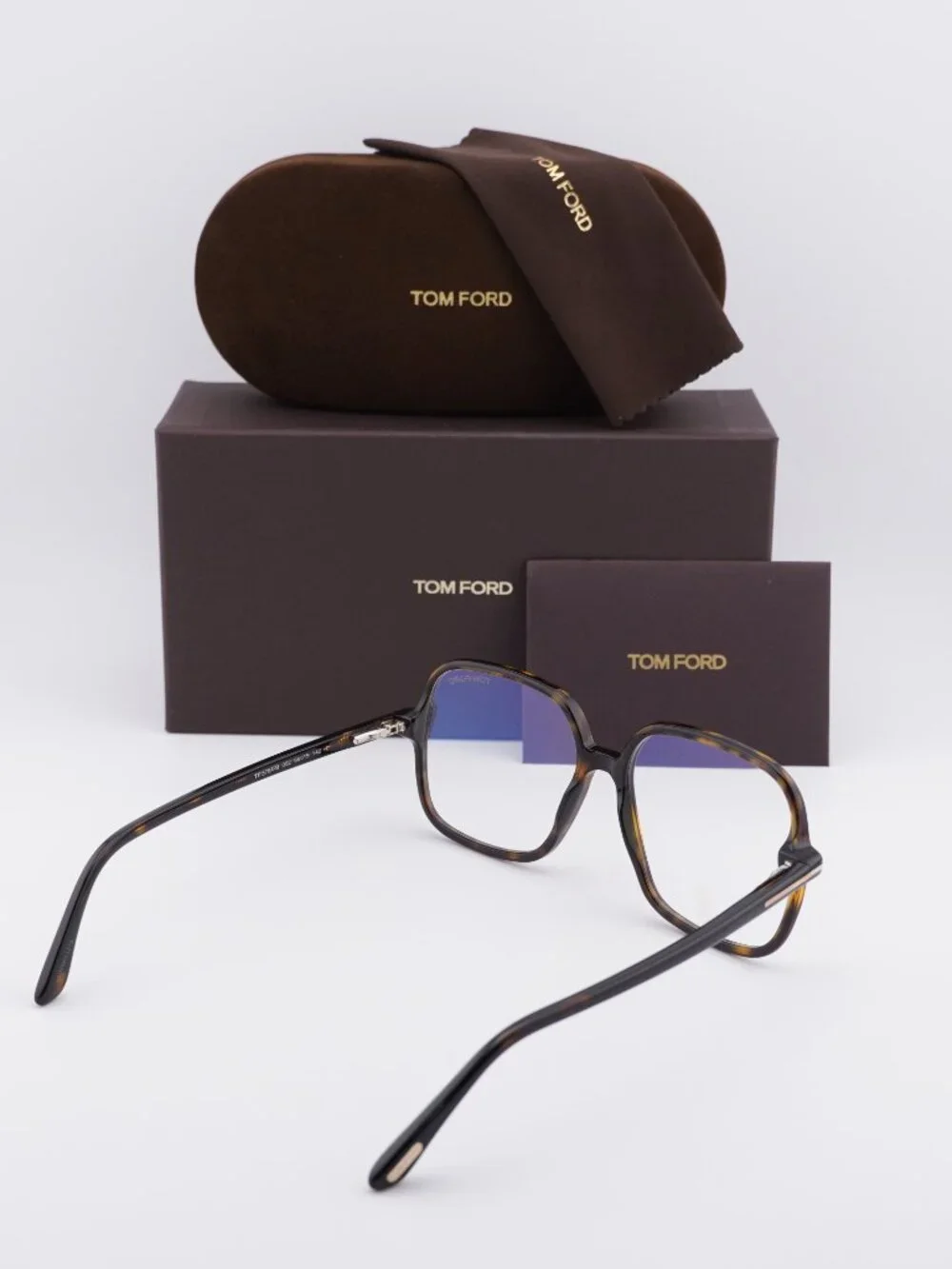Tom Ford FT5764-B 052 Square Eyeglasses - Dark Havana 56mm